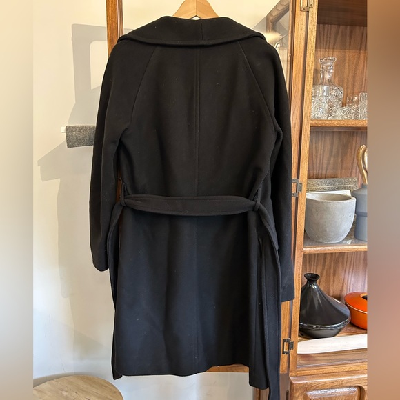 Aritzia Wilfred black wool tie-front coat no size tag - Picture 10 of 11